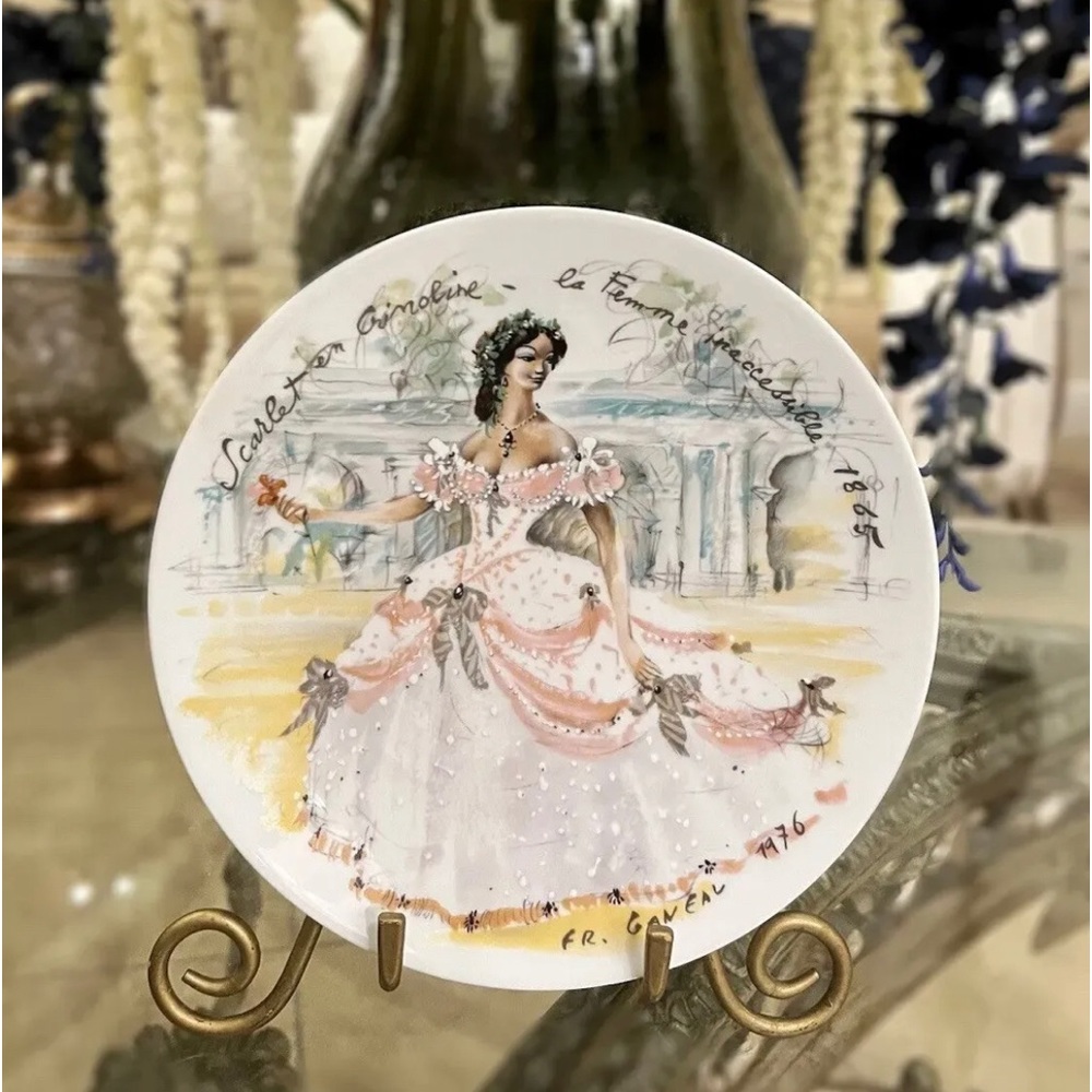 Vintage Collectible D'arceau Limoges Scarlet en Grimoline 1865 Plate
